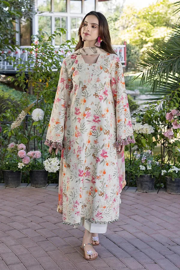 Izel Summer Lawn Embroidered Unstitched 3PC MS-1071