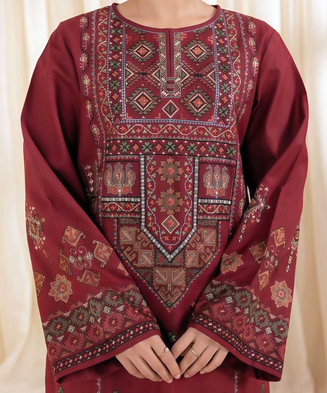 SAPPHIRE Winter Collection – Premium Embroidered Dhanak Unstitched 3PC Suit