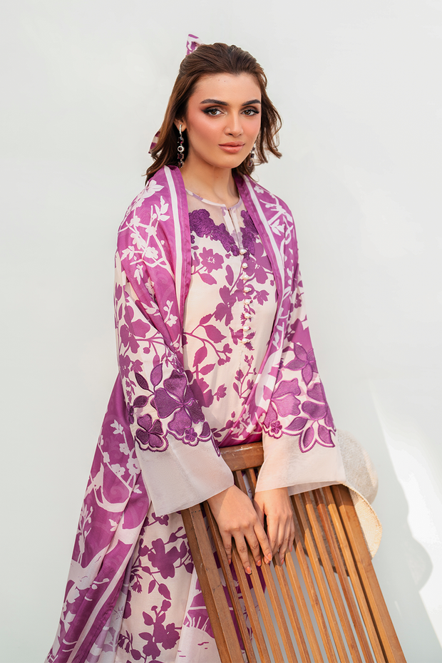 Iznik Linen Embroidered Patch Work Unstitched 3 Piece Suit – Winter Collection 2025