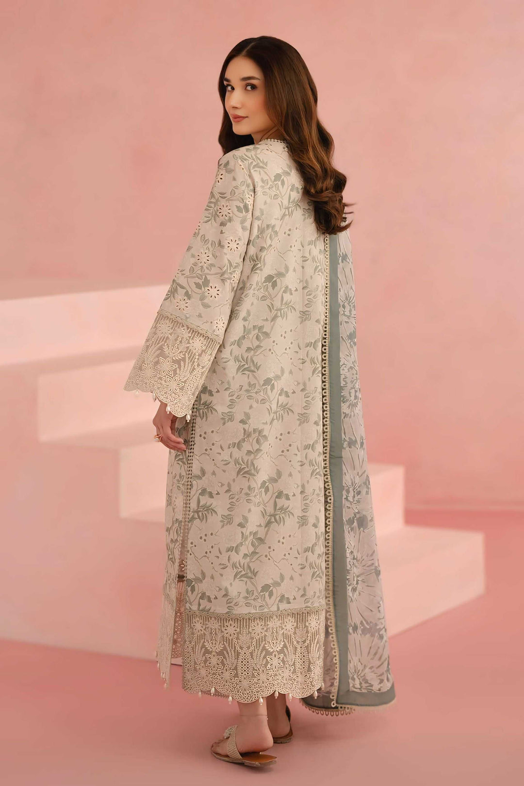 Afrozeh Lawn Chikankari Embroidered Unstitched 3-Piece Suit