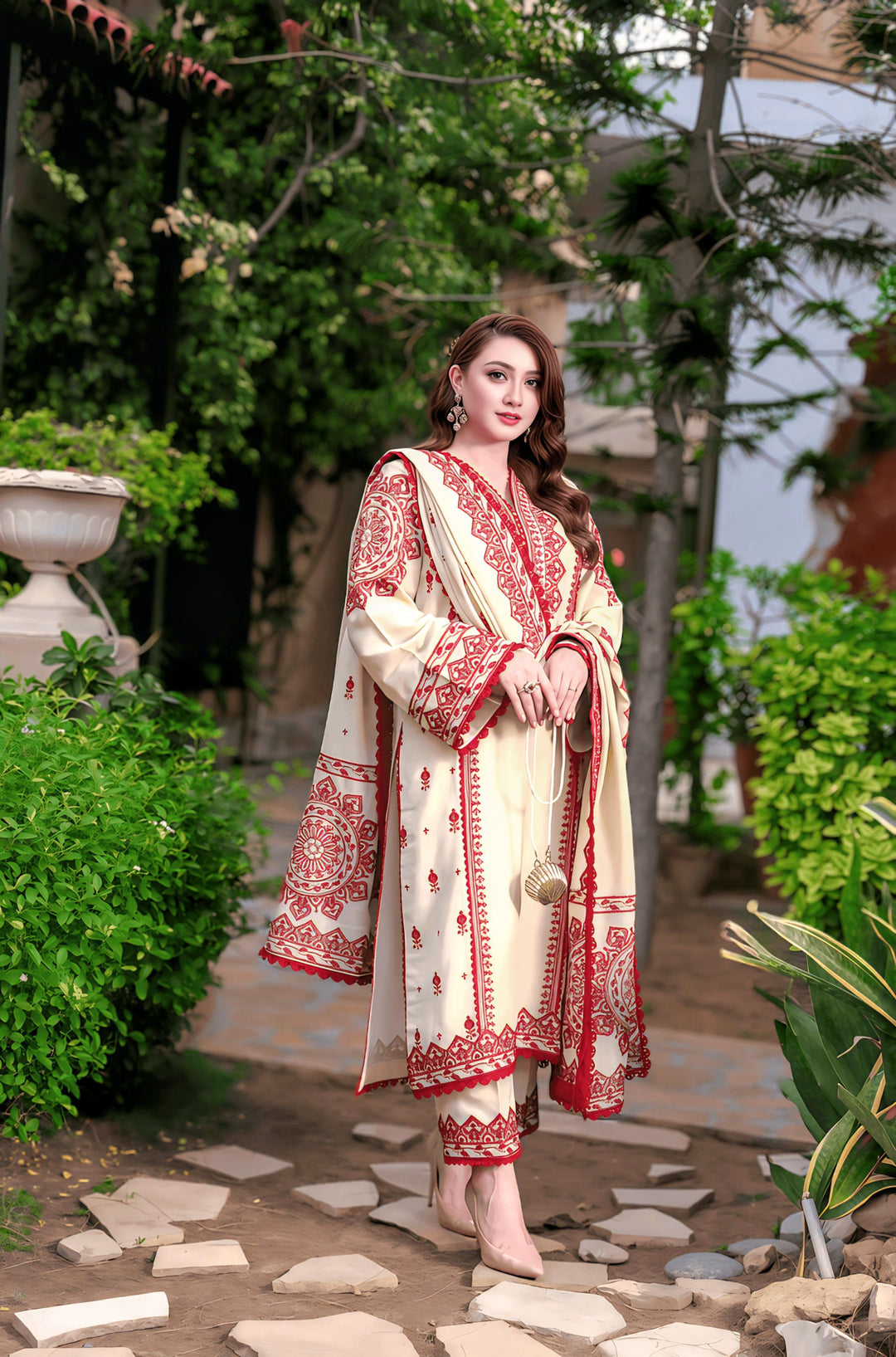 Aneelas Winter Collection – Premium Dhanak Embroidered Unstitched 3PC Suit