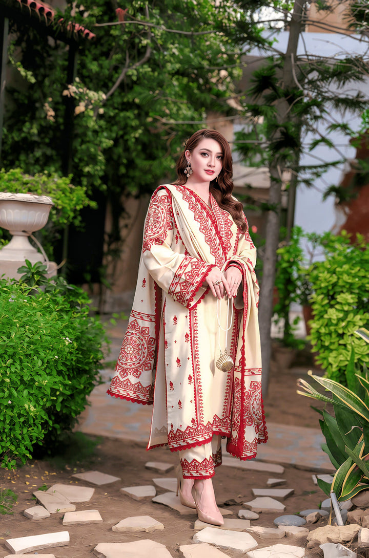 Aneelas Winter Collection – Premium Dhanak Embroidered Unstitched 3PC Suit