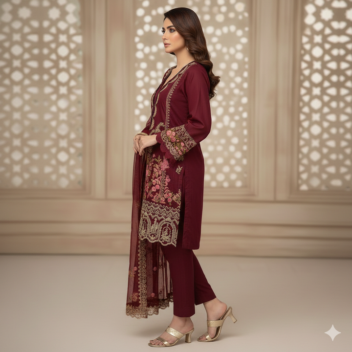 Elaaf Summer Embroidered Lawn Unstitched 3PC 2026