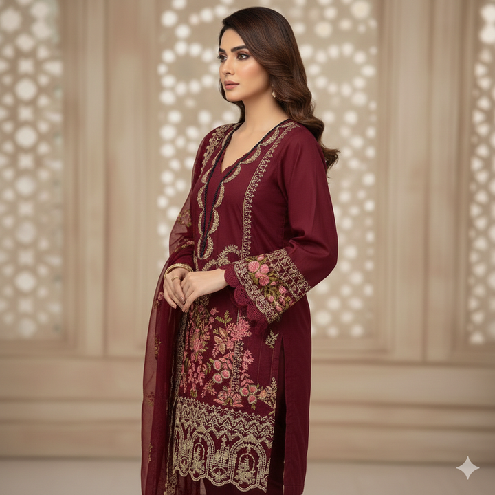 Elaaf Summer Embroidered Lawn Unstitched 3PC 2026