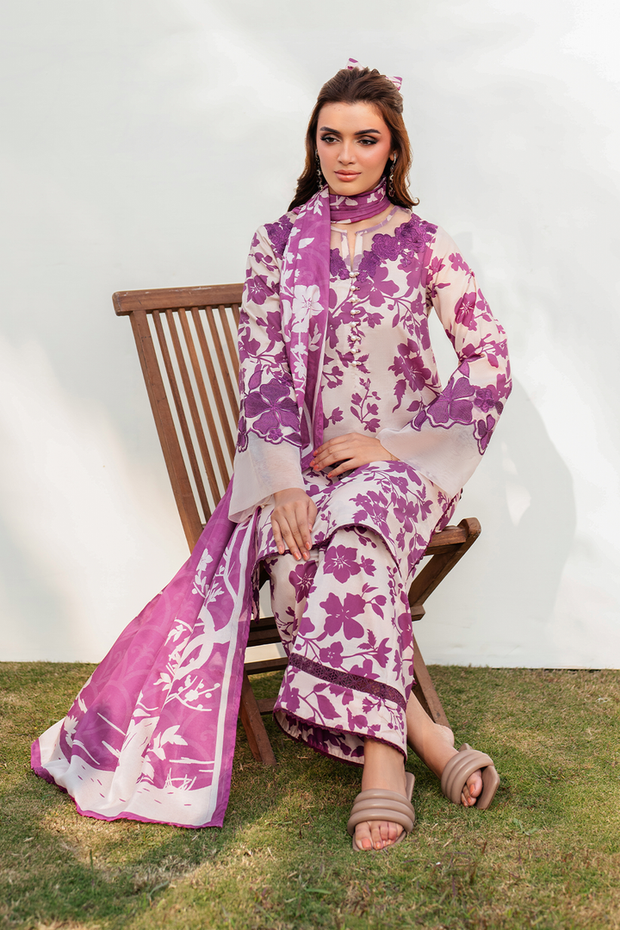 Iznik Linen Embroidered Patch Work Unstitched 3 Piece Suit – Winter Collection 2025