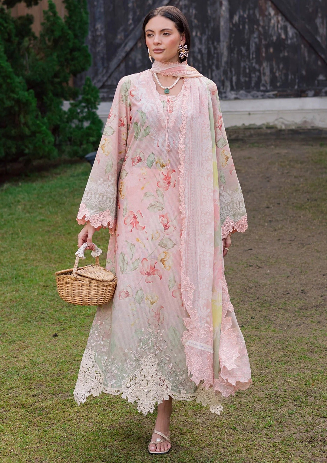 Nureh Summer Lawn Embroidered Unstitched 3PC MS-208