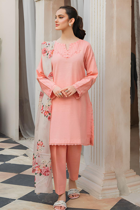 Ziva Summer Lawn With Thread Work Unstitched 3PC SE-1022