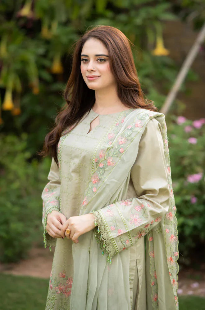 Mushq Summer Lawn Embroidered Unstitched 3PC SE-1056