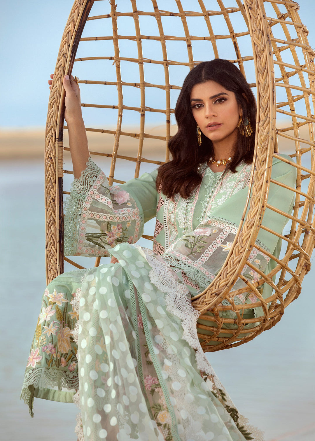 Crimson Summer Chikankari Lawn Cotton Unstitched 3PC 2026