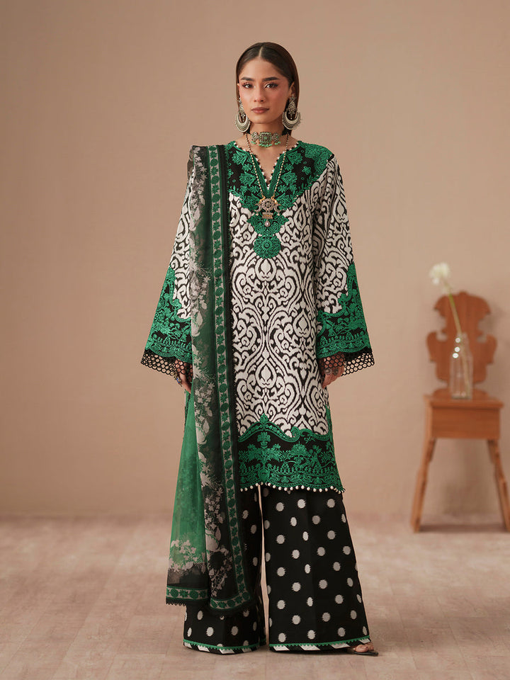Bin Ilyas Summer Lawn Embroidered Unstitched 3PC MS-1066