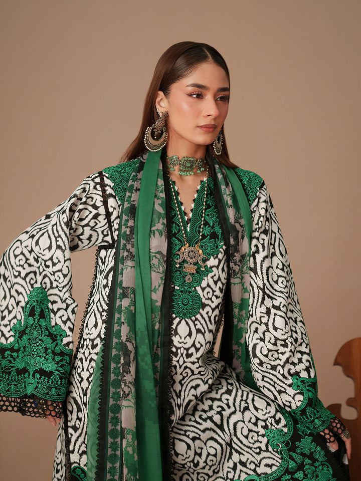 Bin Ilyas Summer Lawn Embroidered Unstitched 3PC MS-1066