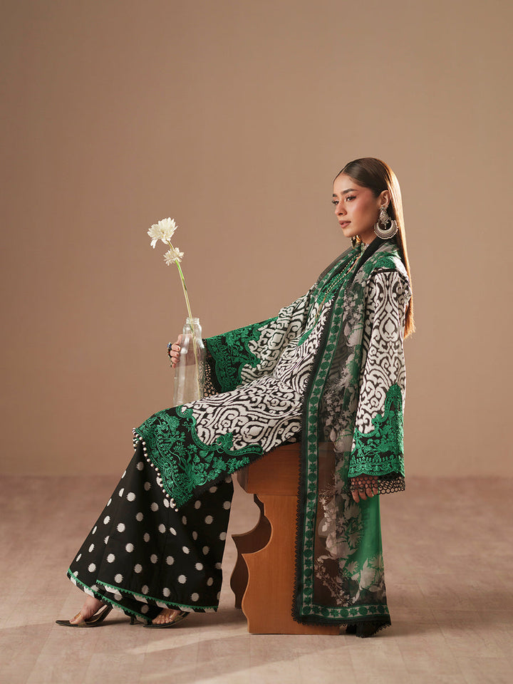 Bin Ilyas Summer Lawn Embroidered Unstitched 3PC MS-1066