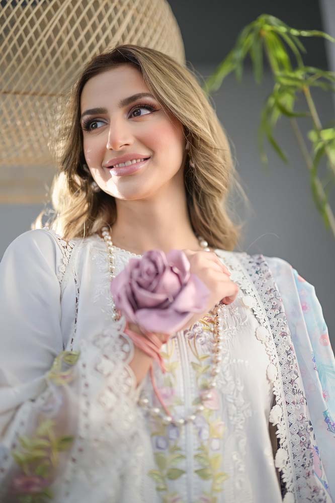 Agha Noor Summer Lawn Embroidered Unstitched 3PC FF-1062