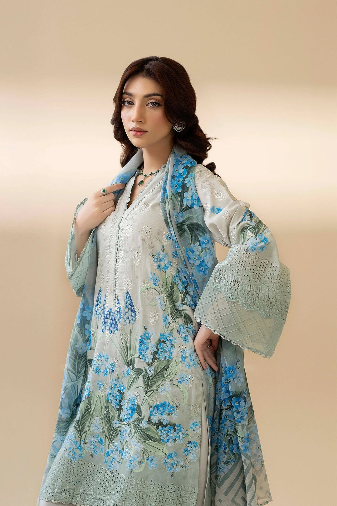 Adan Libas Summer Lawn Chikankari Unstitched 3PC 2026