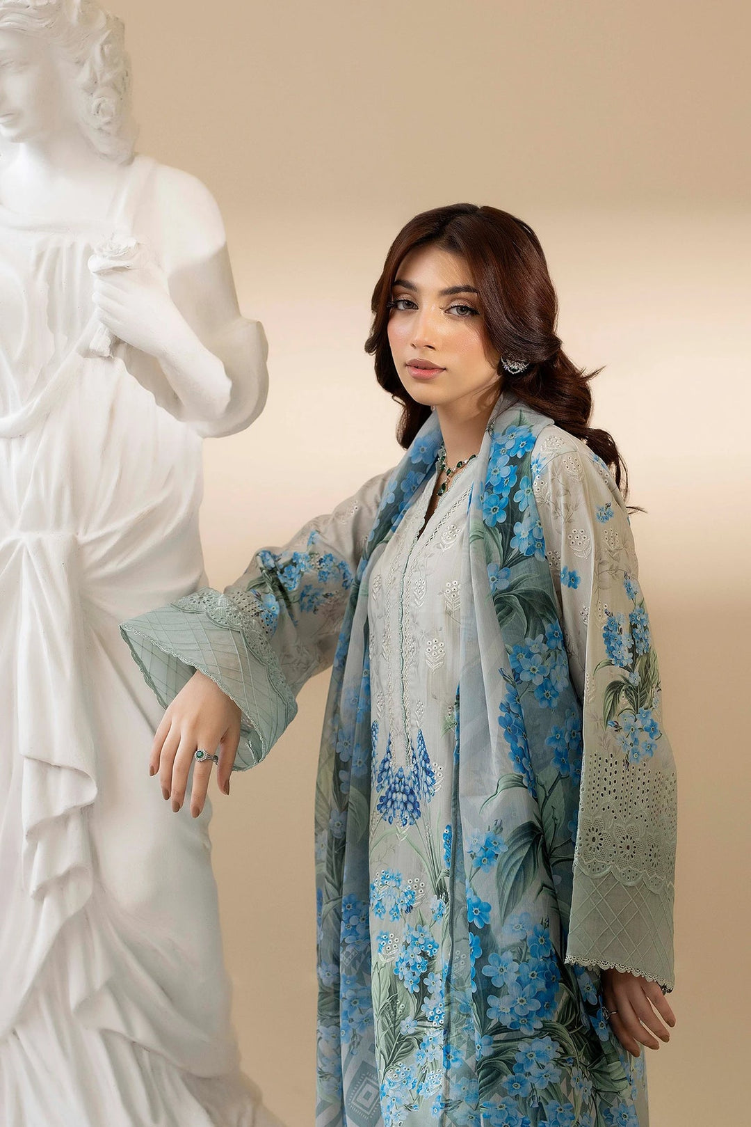 Adan Libas Summer Lawn Chikankari Unstitched 3PC 2026