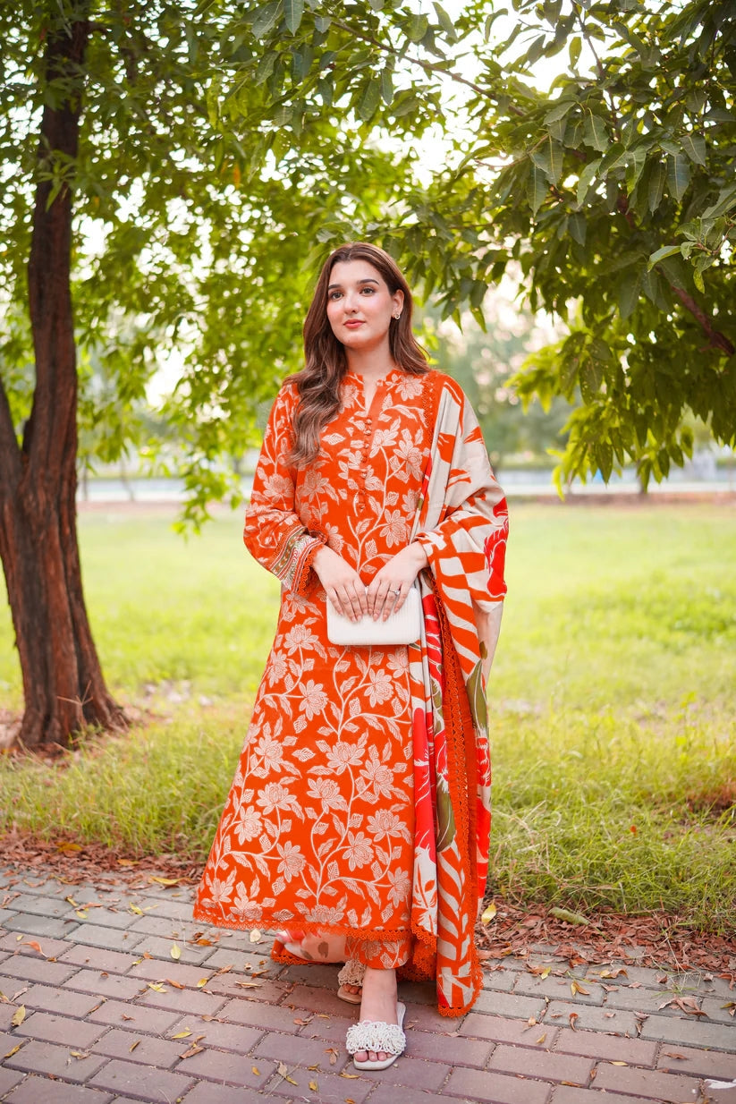 Aneela's Summer Embroidered Lawn Unstitched 3PC 2026