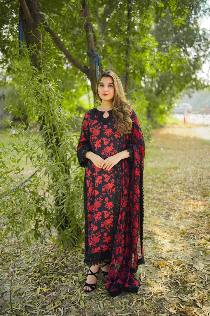 Aneela's Summer Embroidered Lawn Unstitched 3PC Suit 2026