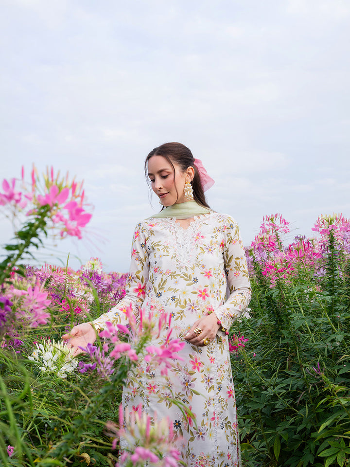 Izel Summer Lawn Embroidered Unstitched 3PC MS-1083