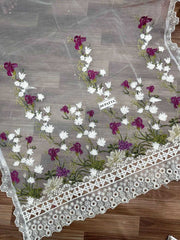 ELAF Luxury Cotton Embroidered 3Pc Unstitched Suit – Spengle & Cutwork Detailing