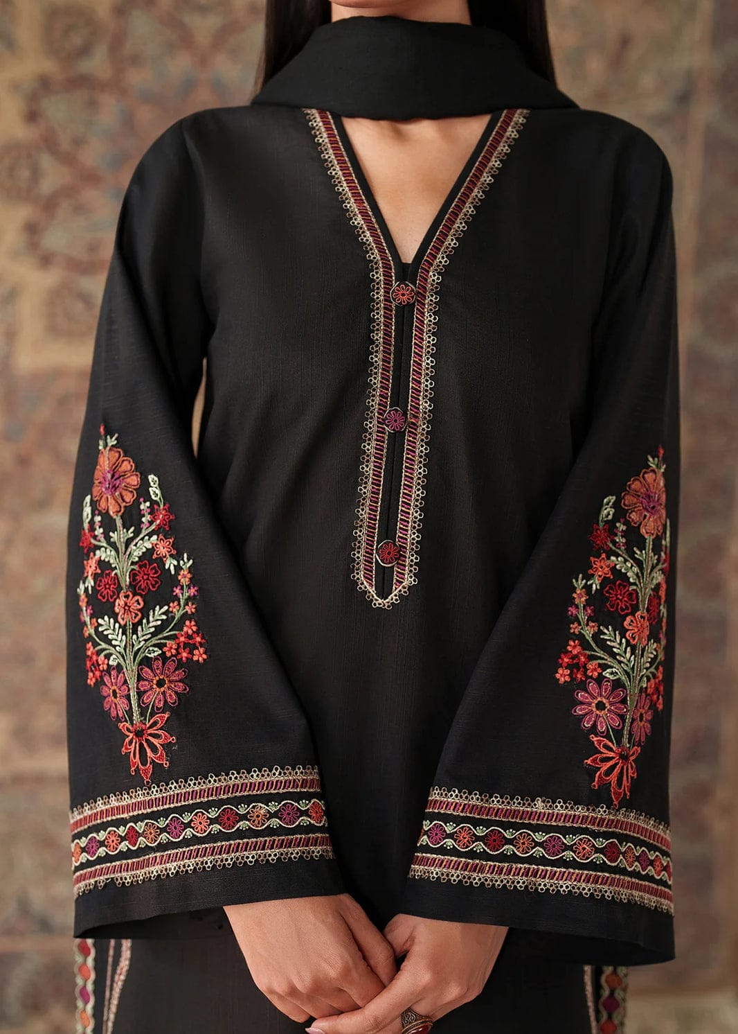 Baroque Summer Lawn Embroidered Unstitched 3PC MS-1068