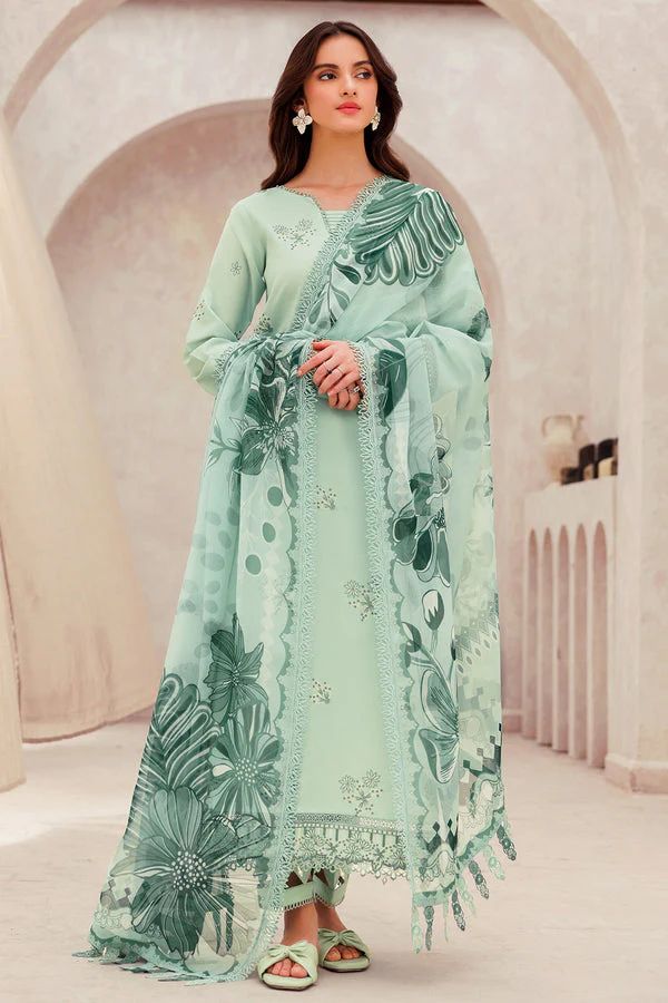 Farasha Summer Lawn Embroidered Unstitched 3PC FF-8082