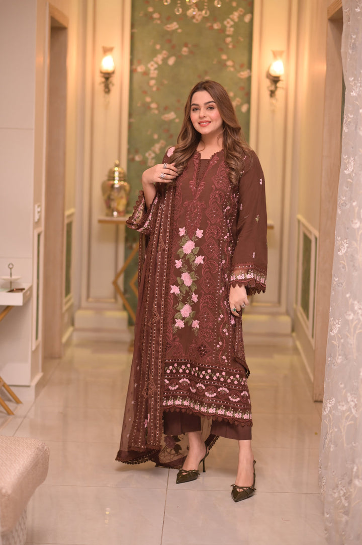 Aneela’S Summer Lawn Embroidered Unstitched 3PC SE-1034