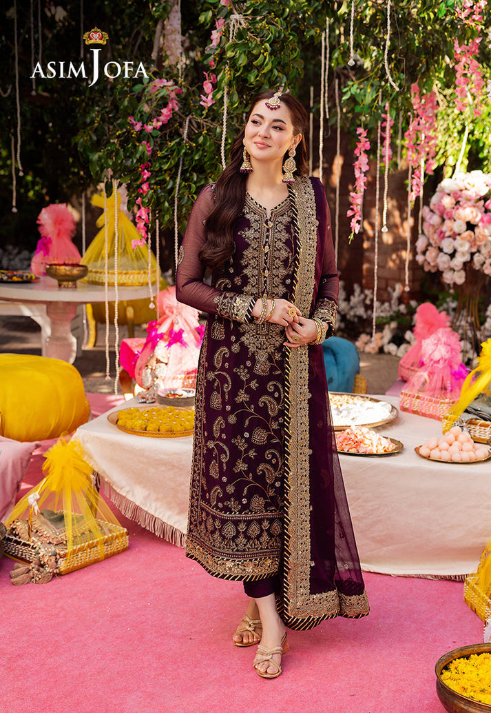 Asim Jofa Luxury Summer Chiffon Unstitched 3PC SE-1017