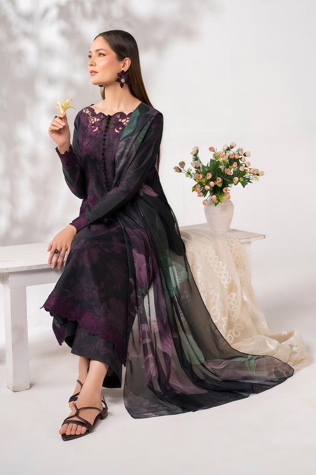 IZNIK Lawn Printed & Embroidered 3PC Unstitched Suit – Silk Dupatta | Summer 2025