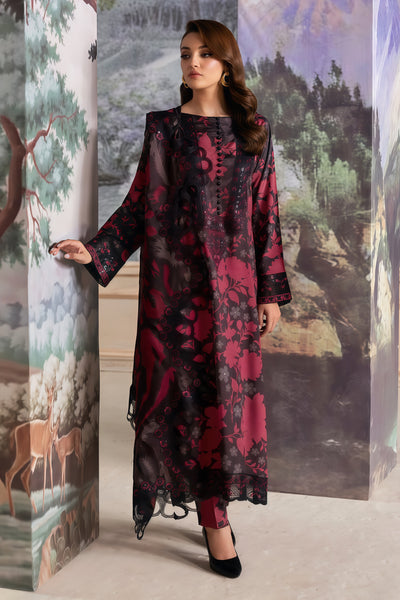 Ramsha Embroidered Lawn Suit – Unstitched 3 Piece | Chiffon Dupatta
