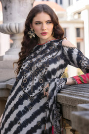 Charizma Lawn Embroidered Suit – Unstitched 3 Piece | Sequence with Lace Dupatta