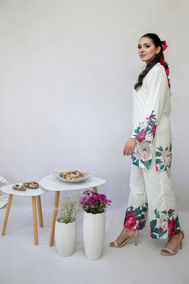 Lulusar Shamooz Silk Printed Suit – Unstitched 3 Piece | Premium Soft Silk