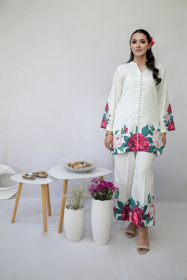 Lulusar Shamooz Silk Printed Suit – Unstitched 3 Piece | Premium Soft Silk