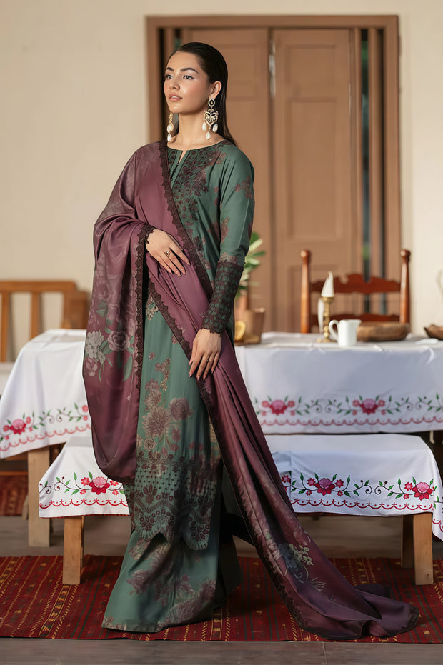 Iznik Lawn Embroidered Patchwork Unstitched 3 Piece Suit with Chiffon Dupatta