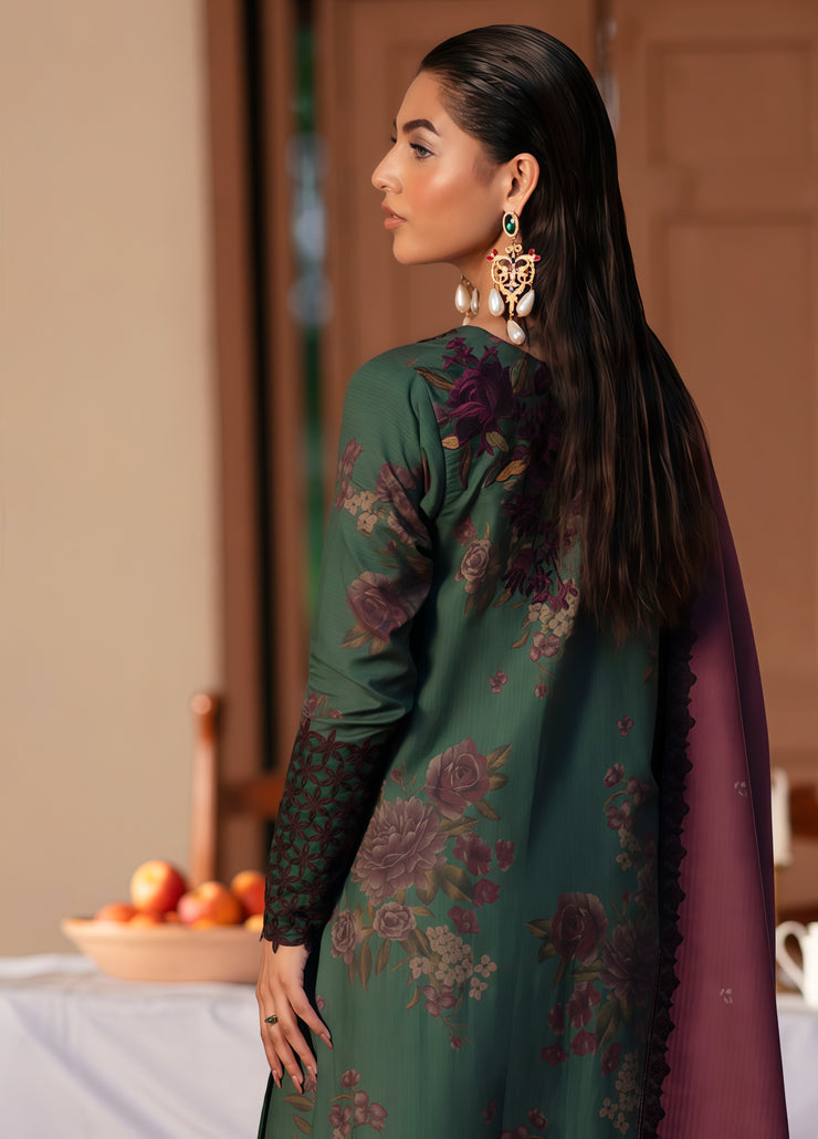 Iznik Lawn Embroidered Patchwork Unstitched 3 Piece Suit with Chiffon Dupatta