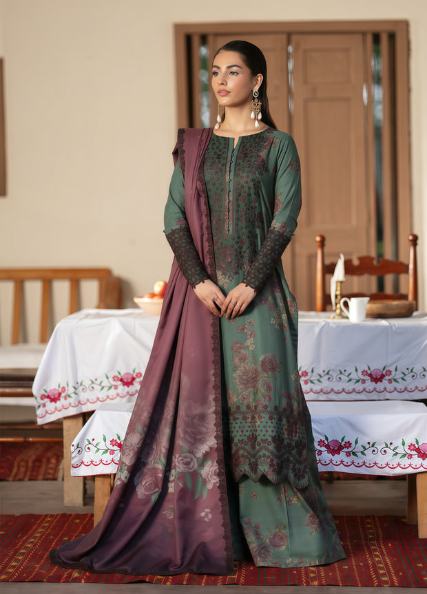Iznik Lawn Embroidered Patchwork Unstitched 3 Piece Suit with Chiffon Dupatta