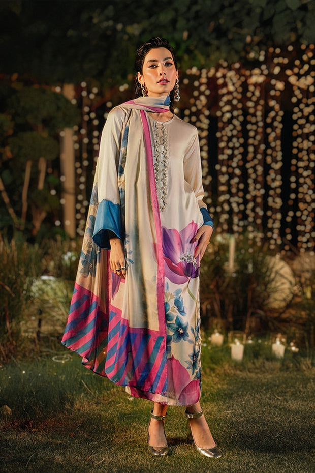 Lulusar Most Demanding Edition – Luxury Shamoz Silk Digital Print Unstitched 3 Piece Suit
