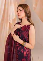 Asifa & Nabeel Linen Embroidered Patch Work Unstitched 3 Piece Suit – Winter Collection
