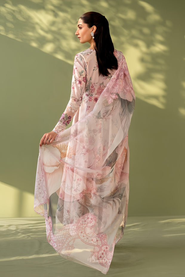 Baroque Linen Embroidered Patch Work Unstitched 3 Piece Suit – Winter Collection 2025