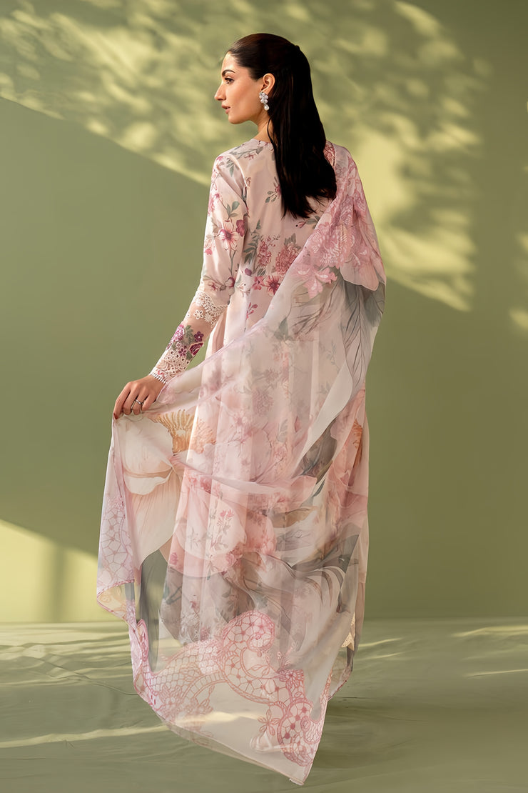 Baroque Linen Embroidered Patch Work Unstitched 3 Piece Suit – Winter Collection 2025