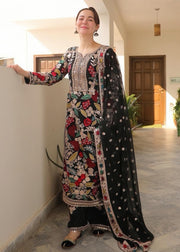 Haseen Mehnaz Chiffon Embroidered Sequence Luxury Unstitched 3PC Suit