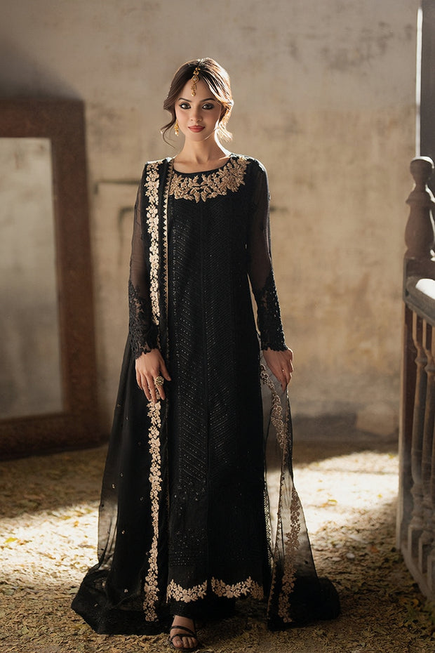 Azure Luxury Chiffon Embroidered 3PC Unstitched Suit | Formal & Wedding Wear
