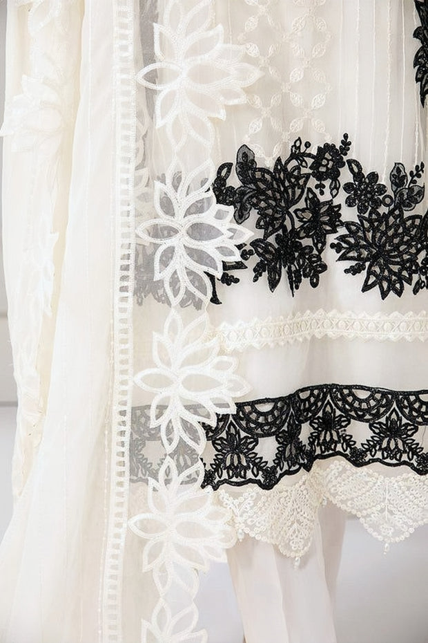 Maria B Luxury Organza Embroidered Unstitched 3PC Suit