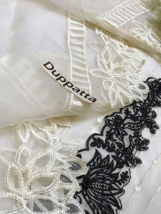 Maria B Luxury Organza Embroidered Unstitched 3PC Suit