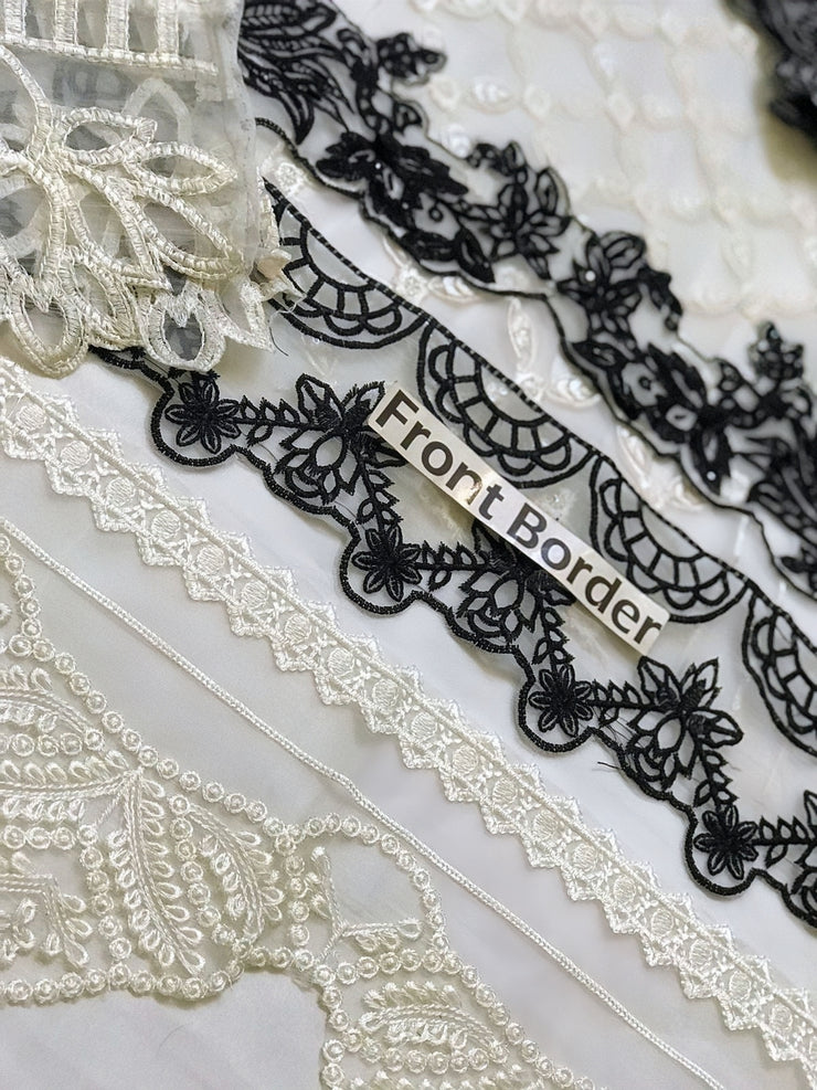 Maria B Luxury Organza Embroidered Unstitched 3PC Suit