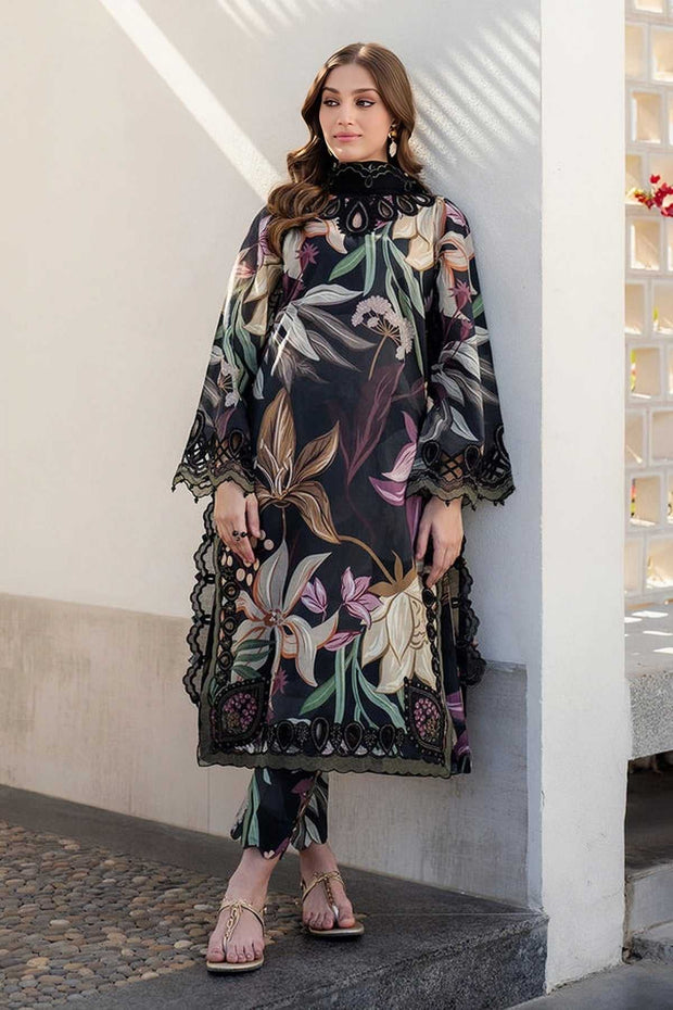 Baroque Lawn Embroidered Luxury Unstitched-3PC Suit