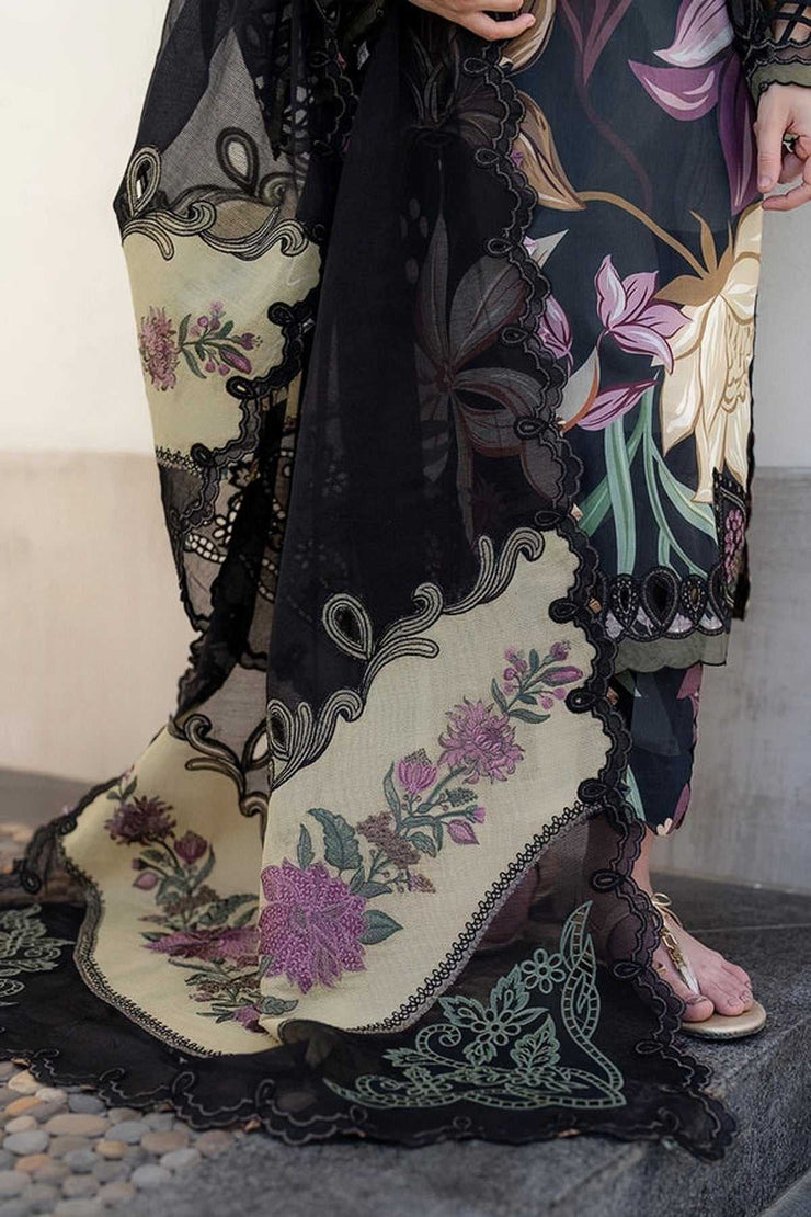 Baroque Lawn Embroidered Luxury Unstitched-3PC Suit