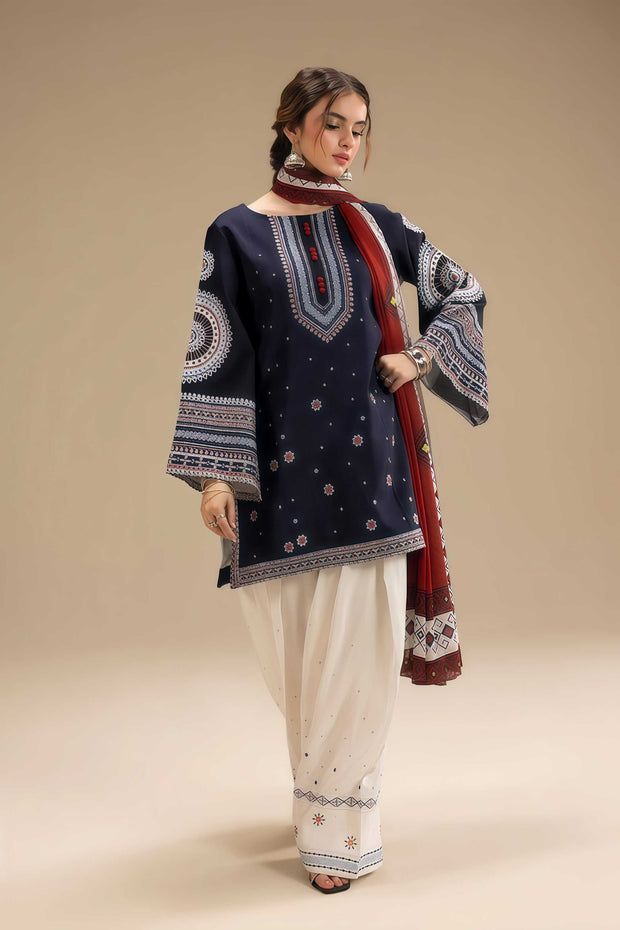 JAZMIN – Dhanak Embroidered 3PC Unstitched Suit