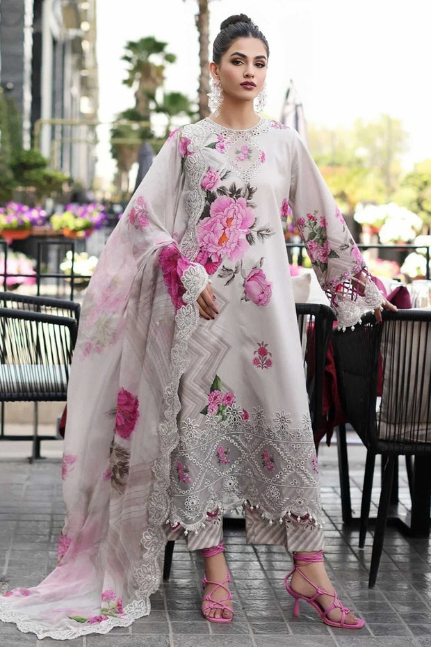 Asifa Nabeel Shamooz Silk Embroidered Luxury Unstitched 3PC Suit