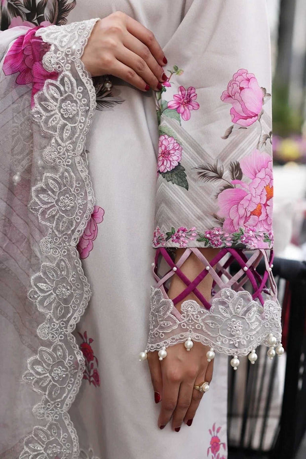 Asifa Nabeel Shamooz Silk Embroidered Luxury Unstitched 3PC Suit