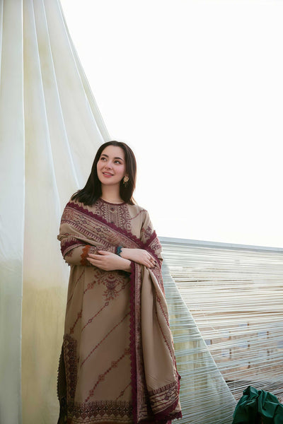 Florent Dhanak Heavy Embroidered Luxury Unstitched 3PC Suit – Winter Collection
